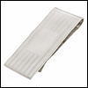 LGBMC124R Felicitous Everyday Silver Horizontal Line Money Clip - Rhodium electroplate, engravable. Copyright Milne Jewelry.