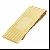 LGBMC124 Felicitous Everyday Gold Horizontal Line Money Clip - 23k gold electroplate, engravable. Copyright Milne Jewelry.
