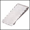 LGBMC126R Dapper Silver Scallop Money Clip - Rhodium electroplate, engravable. Copyright Milne Jewelry.