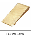 LGBMC126 Dapper Gold Scallop Money Clip - 23 karat gold electroplate, engravable. Copyright Milne Jewelry.