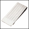 LGBMC129R Silver Linear Money Clip - Rhodium electroplate, engravable. Copyright Milne Jewelry.