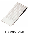 LGBMC129R Silver Linear Money Clip - 23 karat gold electroplate, engravable. Copyright Milne Jewelry.