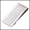 LGBMC130R Vintage Design Brush Finish Money Clip - Rhodium electroplate, engravable. Copyright Milne Jewelry.