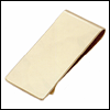 LGBMC136 Gold Polished Money Clip - 23k gold electroplate, engravable. Copyright Milne Jewelry.