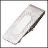 LGBMC149R Felicitous Rhodium Diagonal Line Hinged Money Clip. Tooled vertical lines, rhodium electroplate, engravable. Copyright Milne Jewelry.