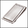 LGBMC241S Dapper Silver Dimensional Money Clip - Rhodium electroplate, engravable. Copyright Milne Jewelry.