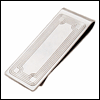 LGBMC302R Vintage Design Art Deco Design Money Clip - Rhodium electroplate, engravable. Copyright Milne Jewelry.