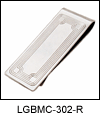 LGBMC302R Vintage Design Art Deco Design Money Clip - Rhodium electroplate, engravable. Copyright Milne Jewelry.