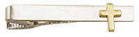 LGBTB043R Emblematic Religious Cross Money Clip - Rhodium electroplate, engravable. Copyright Milne Jewelry.