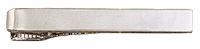 LGBTB136R Rhodium Satin Finish Tie Bar. Satiny polished finish, rhodium electroplate, engravable. Copyright Milne Jewelry.
