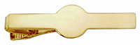 LGBTB141 Gold Satin Finish Sphere Tie Bar. Satiny polished finish, 23 karat gold electroplate, engravable. Copyright Milne Jewelry.