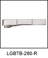 LGBTB280R Rhodium Fluent Art Deco Tie Bar. Classic art deco design, rhodium electroplate, engravable. Copyright Milne Jewelry.
