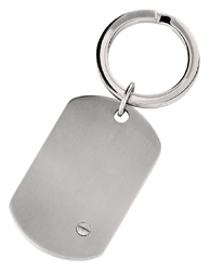 ST-KR800 Brush Finish Stainless Steel Key Ring with Screw. Copyright Milne Jewelry.
