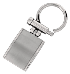 ST-KR8081 Engravable Ridged Stainless Steel Key Ring. Copyright Milne Jewelry.