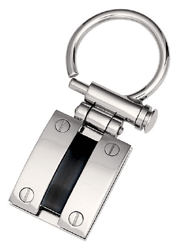 ST-KR812 Black Plated Stainless Steel Key Ring with Screws. Copyright Milne Jewelry.