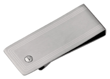 ST-MC800 Laser Etched Stainless Steel Money Clip. Copyright Milne Jewelry.
