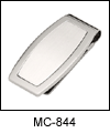 ST-MC844 Stainless Steel Money Clip with Engravable Plaque. Copyright Milne Jewelry.