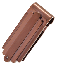 ST-MC859 Copper-tone Stainless Steel Money Clip with CZ. Copyright Milne Jewelry.