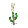SM-PD383-GSO Cactus Channel Inlay Pendant. Copyright Milne Jewelry