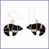 SM-ER560-BOO Hunter Bear Channel Inlay Earrings. Copyright Milne Jewelry