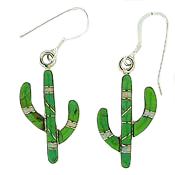 SM-ER561-GSO Cactus Channel Inlay Earrings. Copyright Milne Jewelry