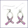 SM-ER610-POP Breast Cancer Awareness Channel Inlay Earrings. Copyright Milne Jewelry