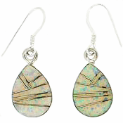 SM-ER630-WOP Raindrop Channel Inlay Earrings. Copyright Milne Jewelry