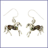 SM-ER658-MC8 Horse Channel Inlay Earrings. Copyright Milne Jewelry