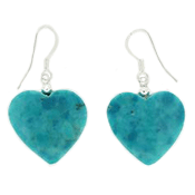 SM-ER825GT Genuine Turquoise Heart Earrings. Copyright Milne Jewelry