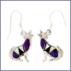 SM-ER828-MC12 Coyote Channel Inlay Earrings. Copyright Milne Jewelry