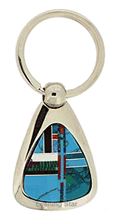 SM-GF109MC Mosaic Inlay Teardrop Key Chain. Copyright Milne Jewelry