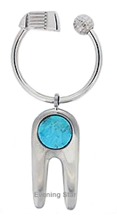 SM-GF115KT Kingman Turquoise Golfer's Key Chain. Copyright Milne Jewelry