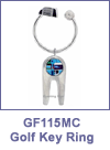 SM-GF115MC Mosaic Inlay Golfer's Key Chain. Copyright Milne Jewelry