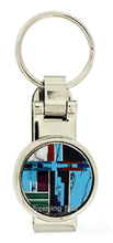 SM-GF119MC Mosaic Inlay Belt Clip Key Chain. Copyright Milne Jewelry