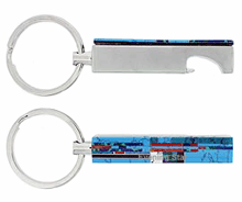SM-GF121MC Mosaic Inlay Slim Bottle Opener Key Chain. Copyright Milne Jewelry