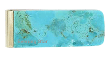 SM-GF200KT Kingman Turquoise Narrow Money Clip. Copyright Milne Jewelry