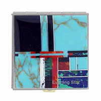 SM-GF600MC Mosaic Inlay Medicine Box. Copyright Milne Jewelry