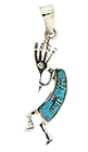 SM-PD534-BOP/MC13 Kokopelli Reversible Channel Inlay Pendant. Copyright Milne Jewelry