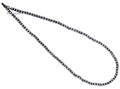 SM-NW332 Classic 4mm Sterling Silver Bead Necklace. Copyright Milne Jewelry
