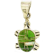 SM-PD513-GSO Turtle Channel Inlay Pendant. Copyright Milne Jewelry