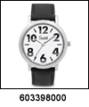 SP-603398000 Men's Large Numeral Leather Strap White Dial Watch. Copyright Speidel & Milne Jewelry.