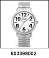SP-603398002 Men's Large Numeral Expansion Band White Dial Timepiece. Copyright Speidel & Milne Jewelry.