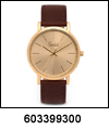 SP-603399300 Speidel Men's Metallic Gold-tone Dial Leather Strap Watch. Copyright Speidel & Milne Jewelry.
