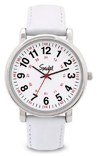 SP-60340005 Speidel Medical White Leather Strap Timepiece for the Lady. Copyright Speidel & Milne Jewelry.