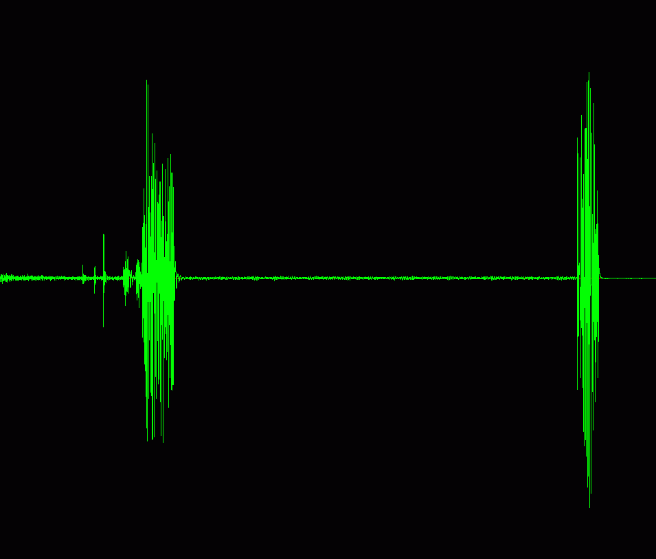 Squelch
tail of a signal going into Farnsworth as heard by a
user listening to Farnsworth