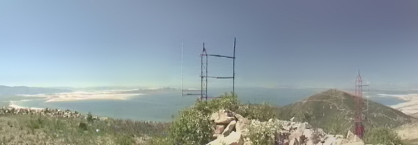View from the '62 receive site.  In the center (north) is the 62 receiver site