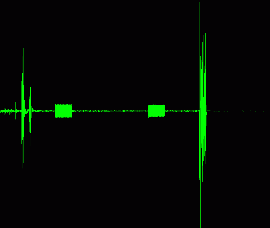 Squelch tail of a signal going into Scotts as
heard by a user listening to Scotts